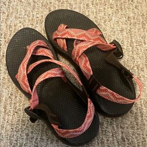 Peach and Broown Strappy Sandals